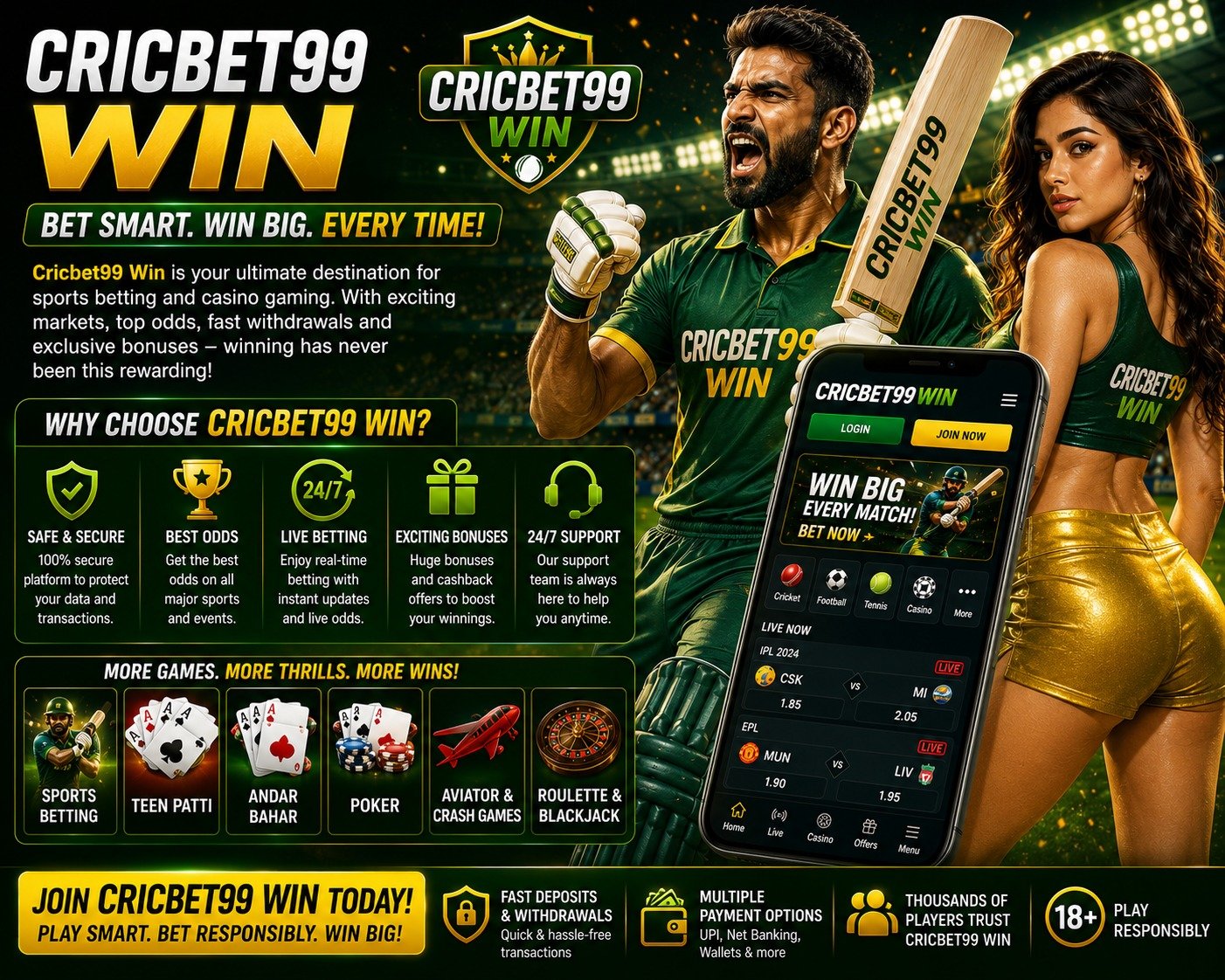 Cricbet99 Win Betting Experience
