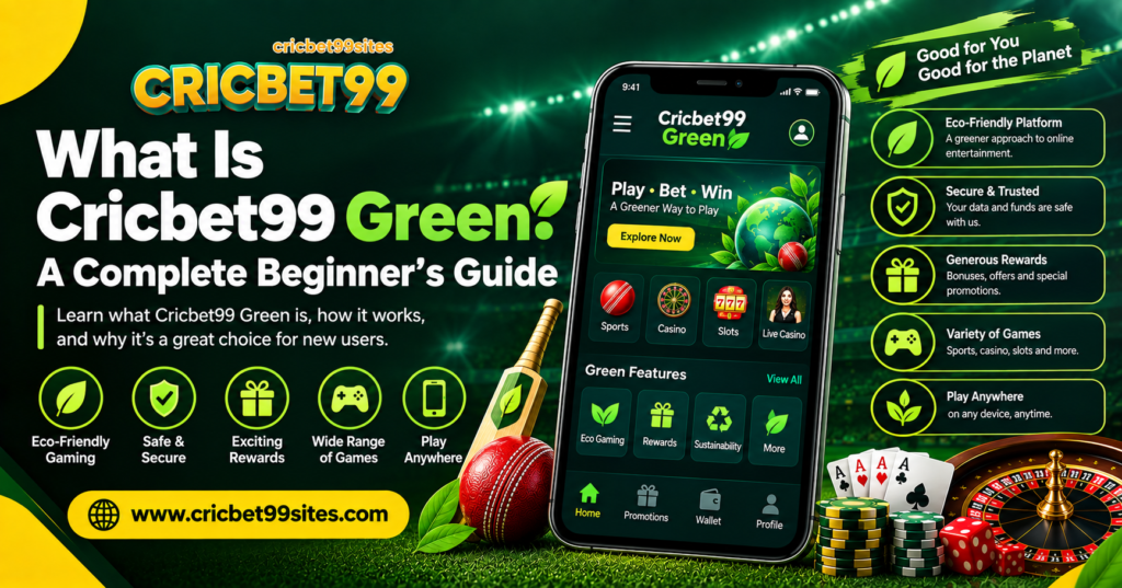 Cricbet99 Green beginner guide explaining login, account access, mobile features, dashboard and website security checks