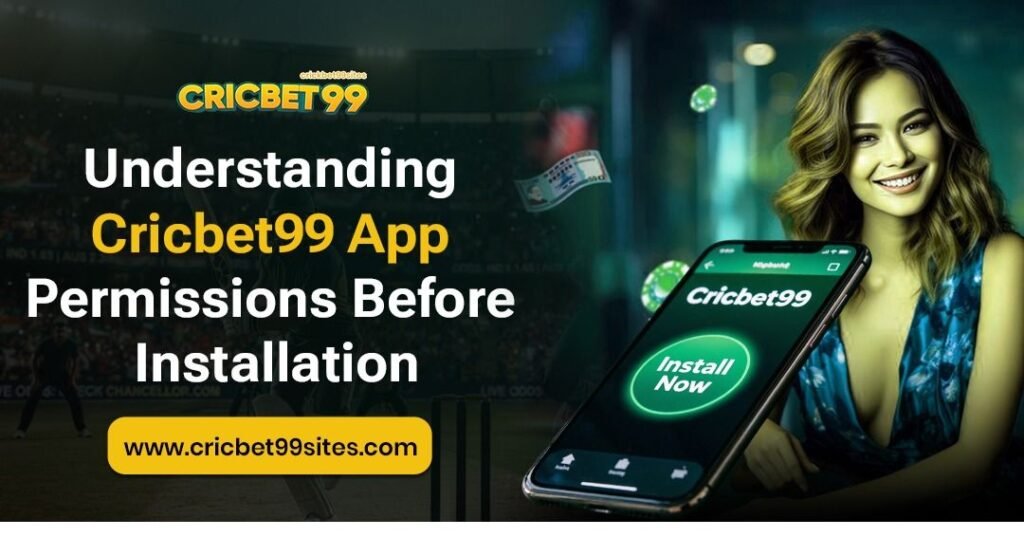Cricbet99 App permissions explained on Android, showing how users can review requested access before installing an APK.