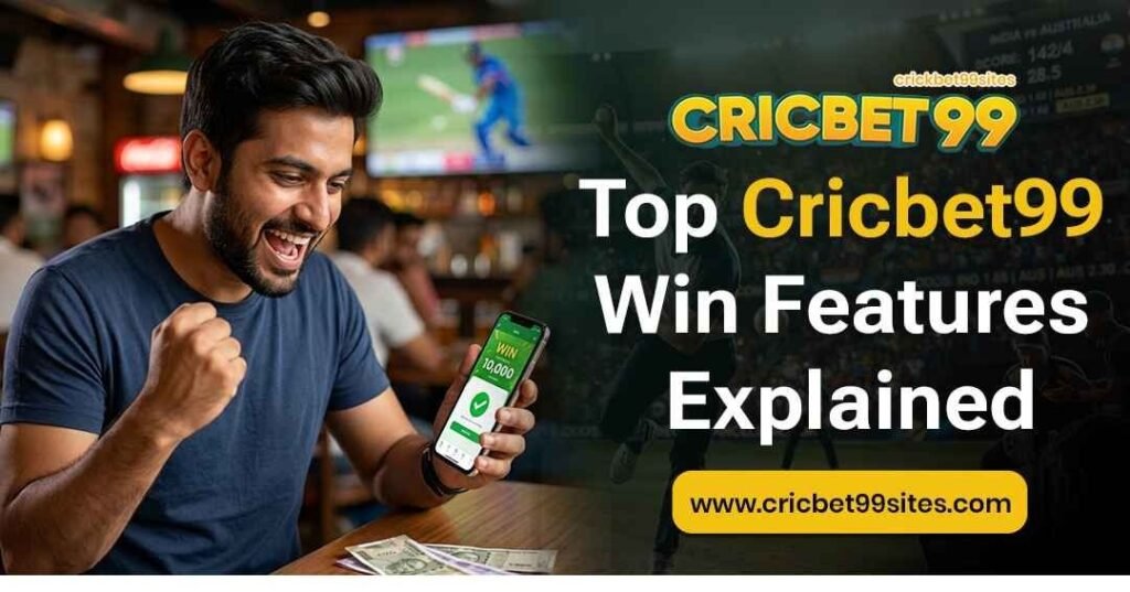 Cricbet99 Win features explained with cricket markets, sports access, account tools, mobile interface, security, and dashboard options.